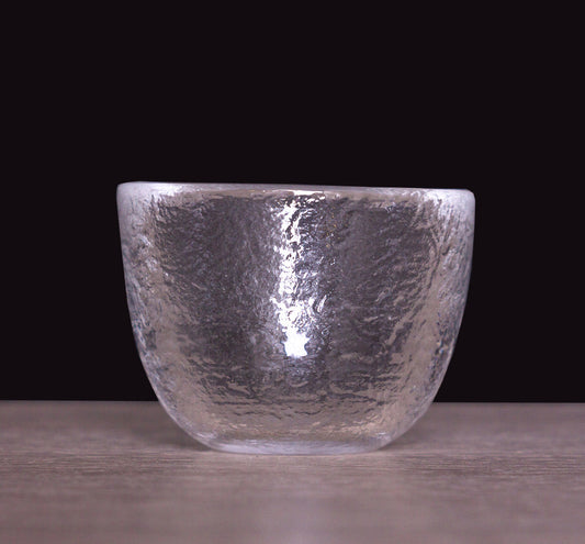 Hammered Glass Tea Cup, round shape, 60 ml