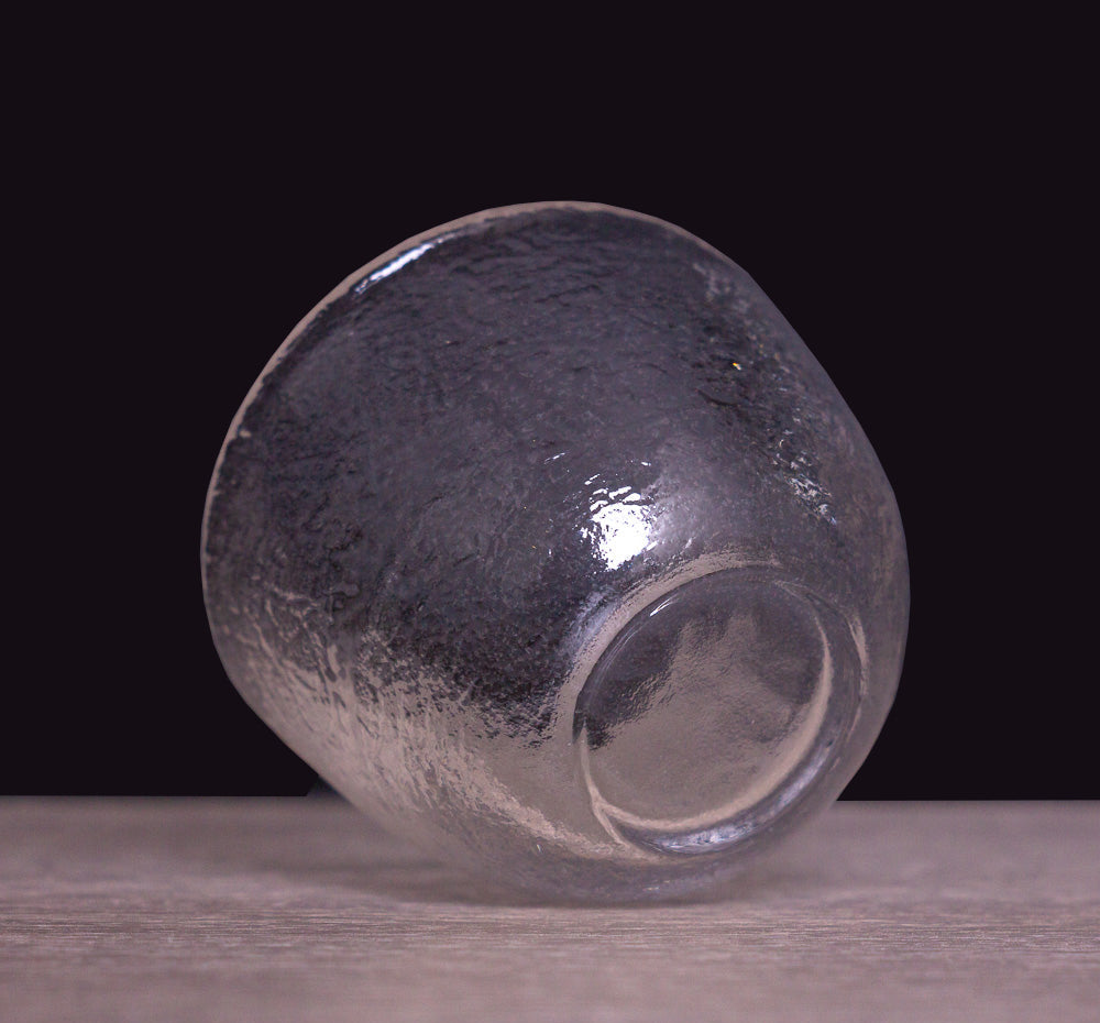 Hammered Glass Tea Cup, round shape, 60 ml