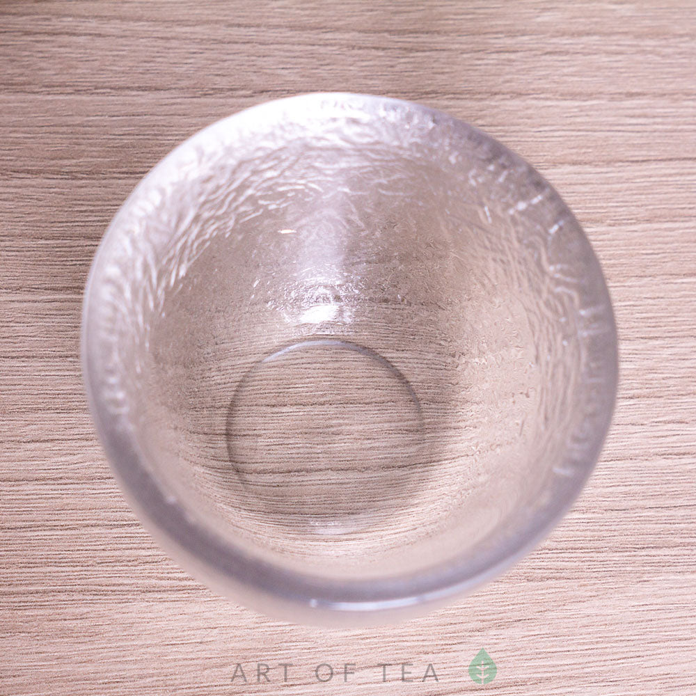 Hammered Glass Tea Cup, round shape, 60 ml